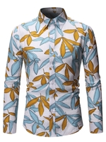 Flower Statement Cotton-Blend Men-Shirts - Noracora