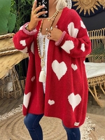 Geometric Acrylic Casual Cardigans - Noracora