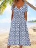 Geometric Casual Summer Polyester Daily Loose Maxi Regular No Dresses for Women