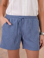 Gray-Blue Casual Cotton Bottoms - Noracora