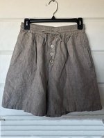 Gray Casual Cotton Linen & Cotton Bottoms