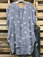 Gray Casual Printed T-Shirts - Noracora