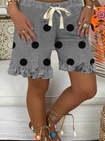 Gray Casual Shift Cotton Shorts - Noracora