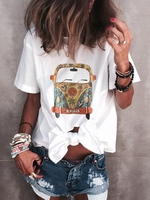 Gray Casual Short Sleeve Causal Tops