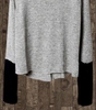 Gray Crew Neck Plain Long Sleeve Casual Causal Tops - Noracora