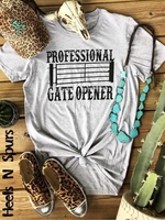 Gray Crew Neck Short Sleeve T-Shirts - Noracora