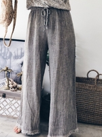 Gray Linen Linen & Cotton Bottoms