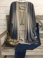 Gray Long Sleeve Cardigans - Noracora