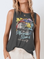 Gray Shift Sleeveless Cotton-Blend Tanks & Camis - Noracora