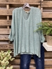 Gray V Neck Cotton-Blend Casual Solid Sweaters - Noracora