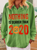 Green Cotton Shift Hoodie Long Sleeve Hoodies & Sweatshirts - Noracora