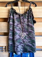 Green Sleeveless Cotton-Blend Tanks & Camis - Noracora