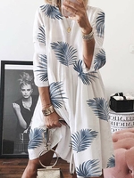 Half Sleeve A-Line Causal Dresses