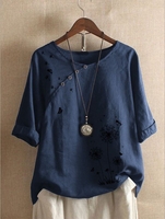 Half Sleeve Casual Blouse & Shirts - Noracora