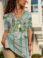 Holiday Crew Neck Long Sleeve T-Shirts - Noracora