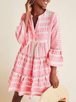Holiday Long Sleeve Striped Maxi Dresses