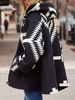 Hooded Casual Printed Loose Coats