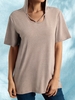 Hoodie Short Sleeve Cotton Plain T-Shirts - Noracora