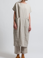 Linen Round Neck Causal Dresses