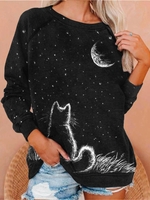 Long Sleeve Casual Cotton-Blend Hoodies & Sweatshirts - Noracora