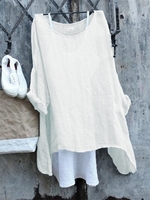 Long Sleeve Casual Solid Causal Tops