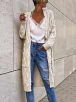 Long Sleeve Casual Solid Sweaters