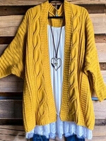 Long Sleeve Cotton-Blend Cardigans - Noracora