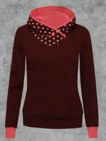 Long Sleeve Cotton-Blend Hoodie Sweatshirts &pullover - Noracora