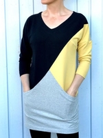 Multicolor V Neck Cotton Casual Tops - Noracora