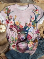 Naked Pink Short Sleeve Cartoon T-Shirts - Noracora