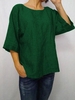 noracora 1 Green Women Tops Casual Round Neck Linen Going Out Tops