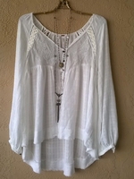 Noracora 1 White Women Tops V Neck Cotton Casual Casual Tops