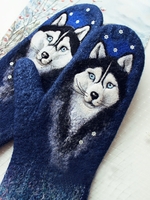 Noracora Blue Gloves Polyester Sweet Winter Gloves