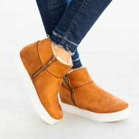 Noracora Boots Casual Leopard Solid Closed Toe Boots