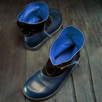 Noracora Boots Closed Toe Split Joint Purple Boots