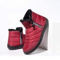Noracora Boots Embroidery Closed Toe Coffee Boots
