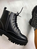 Noracora Boots Motorcycle Boots Closed Toe Black Low Heel Boots