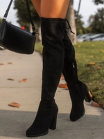 Noracora Boots Sweet Brown Block Heel Closed Toe Boots
