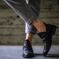Noracora Boots Vintage Closed Toe Gray Flat Heel Boots