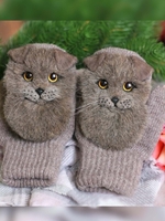 Noracora Coffee Gloves Polyester Casual Winter Gloves