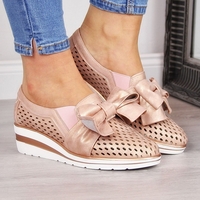 Noracora Flats Casual Bowknot Pink Flats