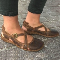 noracora Flats&loafers Wine Red Casual Round Toe Flat Heel Flats&loafers
