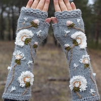 Noracora Gray Accessories Polyester Vintage Winter Accessories