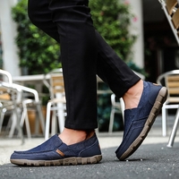 Noracora Men-Flats Low Heel Blue Closed Toe Casual Men-Flats