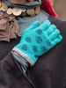 Noracora Plain Blue Gloves Winter Polyester Casual Gloves