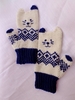 Noracora Plain Blue Gloves Winter Polyester Sweet Gloves