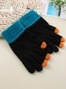 Noracora Plain White Gloves Winter Polyester Casual Gloves