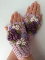 Noracora Purple Gloves Sweet Spring Nylon Gloves