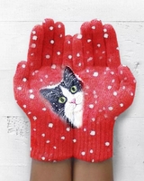 Noracora Red Gloves Fall Polyester Gloves