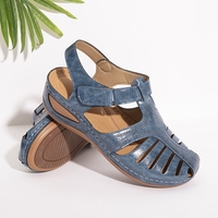 Noracora Sandals Blue Round Toe Sandals